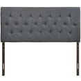 thumbnail image 2 of Modern Contemporary Queen Size Headboard, Grey Fabric, 2 of 5