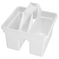 thumbnail image 2 of MRLESS Plastic Caddy Organizer with Handle for Office Supplies Desk and Craft Storage White Multipurpose Desktop Organizer for Pens Pencils and Markers, 2 of 6