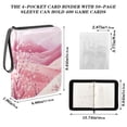 thumbnail image 3 of 400 Pockets Trading Cards Album,Card Binder 4-Pocket, Cards Collector Album Holder Fits 400 cards with 50 removable sheets Pink Desert Hills, 3 of 6