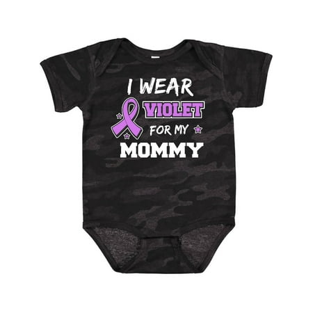 

Inktastic I Wear Violet for My Mommy in White Gift Baby Boy or Baby Girl Bodysuit