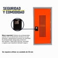 thumbnail image 2 of Locker Casillero Multiusos Alvek 1 Puerta Tipo Cuadro Color Naranja — Sistema para Candado, 2 of 4