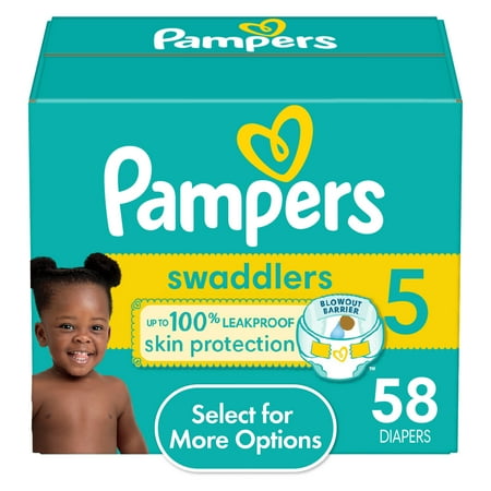 UPC: 0037000749691 | Pampers Swaddlers Diapers Size 5 58 Count (Select for More Options)