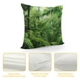 thumbnail image 4 of Shangniulu Rainforest Throw Pillow Cushion Cover, Palm Trees and Exotic Plants in Tropical Jungle Wild Nature Theme Illustration, Decorative Square Accent Pillow Case, 4 of 5