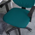 thumbnail image 4 of LAICAIW Housse de Chaise de Bureau Turquoise Résistante à l'Eau Extensible Jacquard Élastique Housses 2 Pcs pour Chaise d'Ordinateur de Bureau Housse Extensible, 4 of 7