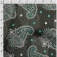 thumbnail image 3 of Soimoi Asian Paisley Printed, Cotton Fleece, Fabric by The Yard Sewing DIY Stretch Fabric 56 Inches Wide, WarmFabric for Hats, Coats, Gloves, Blankets, Teal Green, 3 of 5