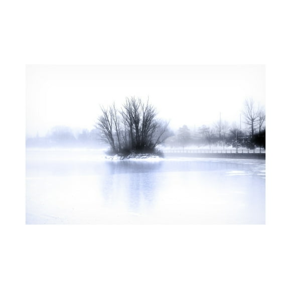 Canvas Wall Art - Clive Branson 'Island In The Canal' Wall Art for Living Room, Bedroom, or Office Décor by Trademark Fine Art - 19 x 12 Inches