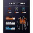 thumbnail image 2 of Venustas Men's Fleece Heated Jacket with Battery Pack 7.4V, Soft Lightweight Heated Coat for Outdoor (Navy,4XL), 2 of 6