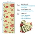 thumbnail image 2 of Strawberry Plants Fruit Leaf Yellow Pattern Hot Yoga Mat Towel Non Slip for Hot Yoga - Quick-Drying Yoga Mat Cover with 4 Corner Pockets with Travel Bag - Hot Yoga Towel Non Slip 74"x26", 2 of 6