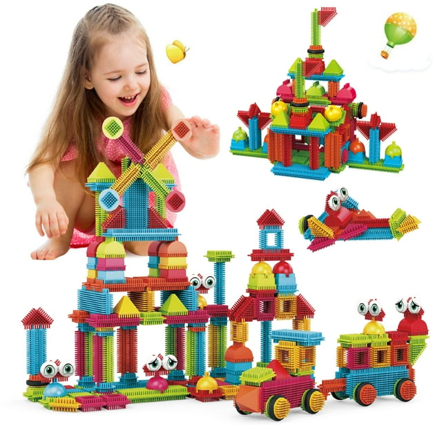 Juguetes de construcción Contixo ST7 244 piezas Forma de cerdas Juego de azulejos 3D