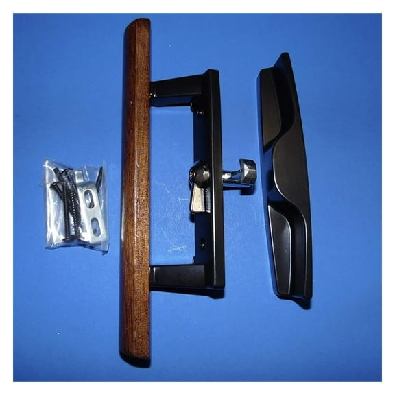 Acorn Patio Door Handle - Non-Keyed Replacement Handle Set - 13-106X - Black Finish - Interior/Exterior Sliding Door Pull - Durable Construction