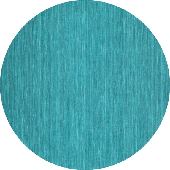 Ahgly Company Indoor Round Abstract Light Blue Contemporary Area Rugs, 5' Round