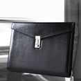 thumbnail image 3 of DEBGFS A4 Document File Folder with Password Lock Briefcase Organizer PU Leather Office Manager Bag, 3 of 11