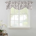 thumbnail image 2 of Farmhouse Grey Tie Up Valance Curtains for Windows, Kitchen Curtains Window Shades, Vintage Flower Leaf Botanical Plant Light Filtering Roman Curtain Valances for Bedroom/Bathroom/Cafe 42"x12", 2 of 9