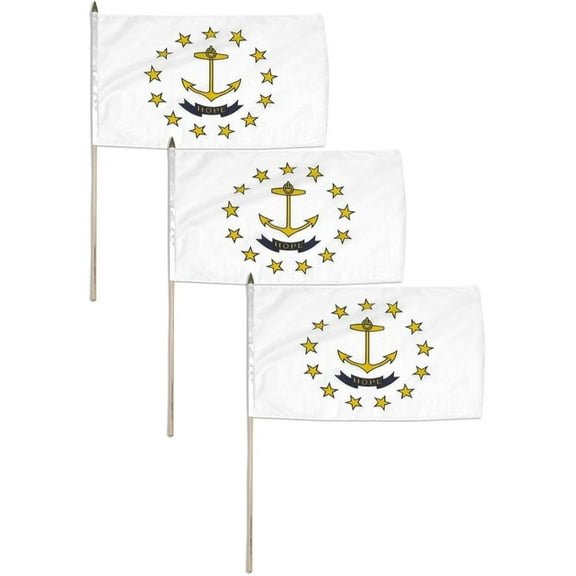 Rhode Island Flag 12 x 18 inch (3 PK)