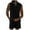 Black, variant on Miqool Mens Summer Beach Outfits 2 Piece Shorts Sets Sleeveless Lace-Up Shirts and Shorts Set Sweatsuit Track Suits with Pockets