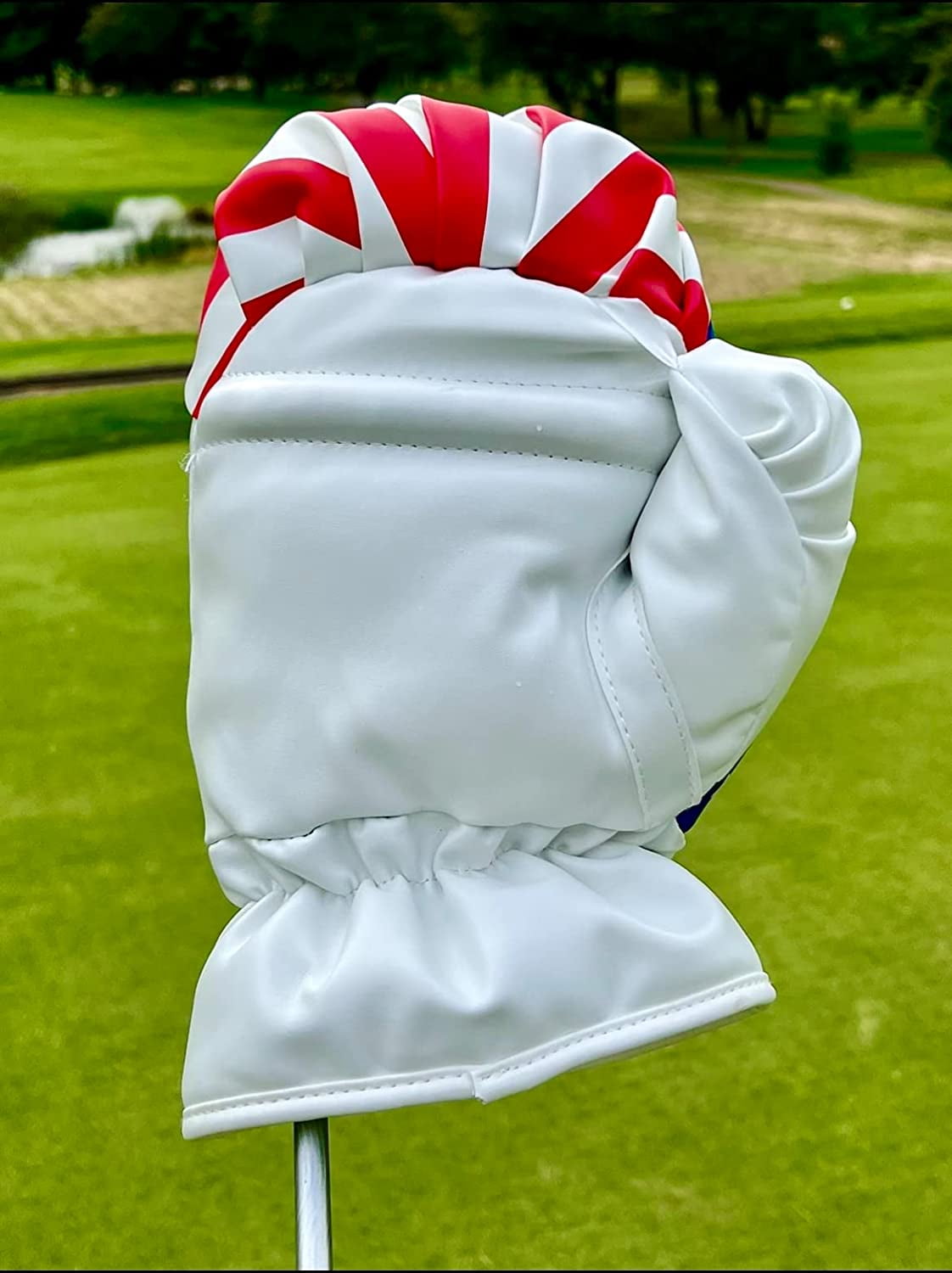 USA Boxing Glove Golf Head Cover - Fits 460cc Driver - Patriotic Red White & Blue American Flag Golf Club Headcover