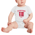 thumbnail image 2 of Everyone Loves a Nice Danish Boy Cute Baby Bodysuits Newborn Clothes (White, 6-12 Months), 2 of 5
