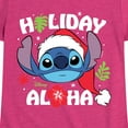 thumbnail image 3 of Lilo & Stitch - Holiday Aloha - Girls Fitted Short Sleeve Tee, 3 of 5