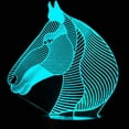 thumbnail image 7 of 3D Horse Night Light Table Desk Optical Illusion Lamps 16 Color Changing Lights LED Table Lamp Xmas Home Love Birthday Children Kids Decor Toy Gift, 7 of 7
