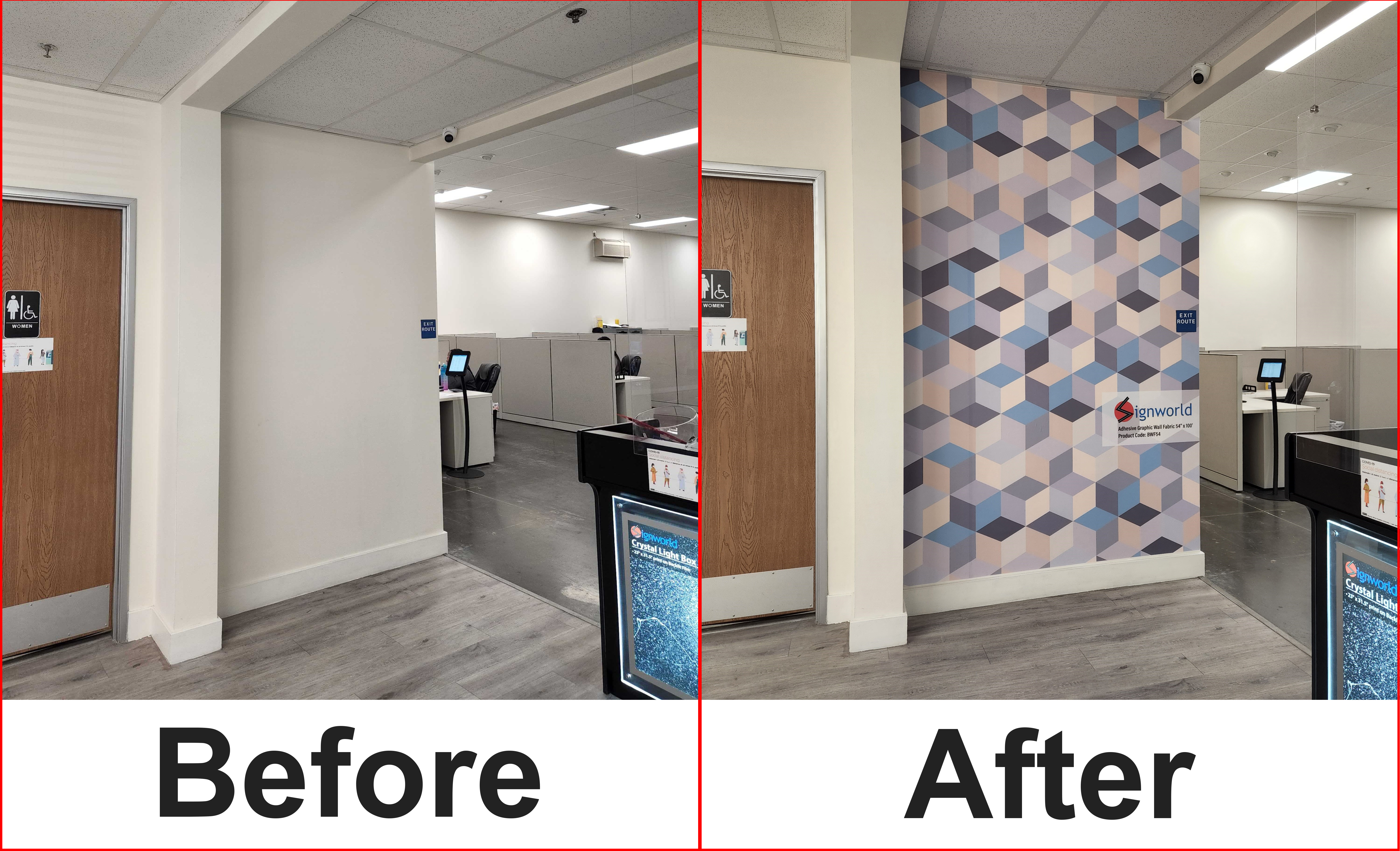 Signworld Adhesive Graphic Wall Fabric 54"x100' - Removable