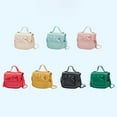 thumbnail image 5 of Baby Girls Soft PU Leather Mini Messenger Bag Lovely Bow-knot Candy Handbags Purse Shoulder Bags for Child Girls, Black, 3-10Y, 5 of 5