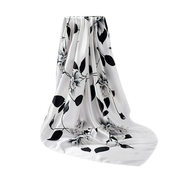 Weikingp Scarf for Women 90X90Cm Women Point Printing Scarf Fashion Retro Female Multipurpose Shawl Scarf Neck Scarf Warm Scarf () White Other