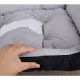 thumbnail image 4 of Cama de felpa para perros, almohadilla para perros, nido para mascotas, cómodo, suave, de varios tamaños, estacionamiento interior, gris y negro para gatos y perros, 4 of 5