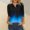 Blue sweatshirts women, variant on up to 60% off Gifts Usmixi Clearance Sale Sweatshirt for Women Breathable Lightweight Fall Fashion Button up Ladies Pullover Tops Winter Trendy Gradient Print V-Neck 3/4 Sleeve Blouses