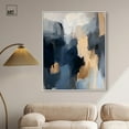thumbnail image 3 of Navy Beige II Canvas Blue Abstracts by Art Remedy, White Frame, 36 x 45, 3 of 7