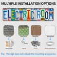 thumbnail image 2 of Vintage Electrical Room Sign License Plate Metal Tin Signs Electric Closet Sign, Restaurants, Hotels & Bars 16x4In, 2 of 5