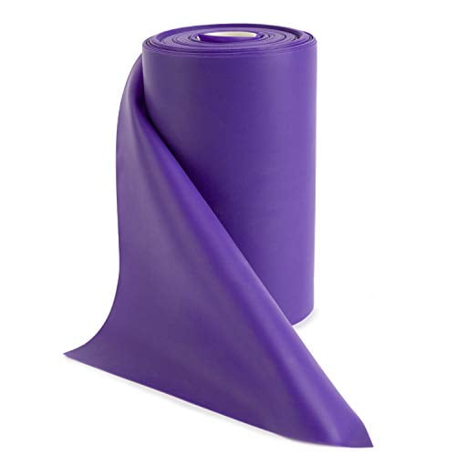 Super Exercise Band Purple Heavy Strength Latex Free Resistance Band Material in 24 Yard (75 ft.) Bulk Rolls. Home Gym Training for Physical Therapy, Pilates, Stretching, Yoga, and Strength Workouts.