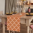 thumbnail image 2 of Table Runners 72 Inches Long Dress Scarves, Orange Morocco Farmhouse Kitchen/Dining Table Runner, Coffee Tablerunners, Farmhouse Ethnic Geometric Grid Aesthetic 14x72 Inch, 2 of 9