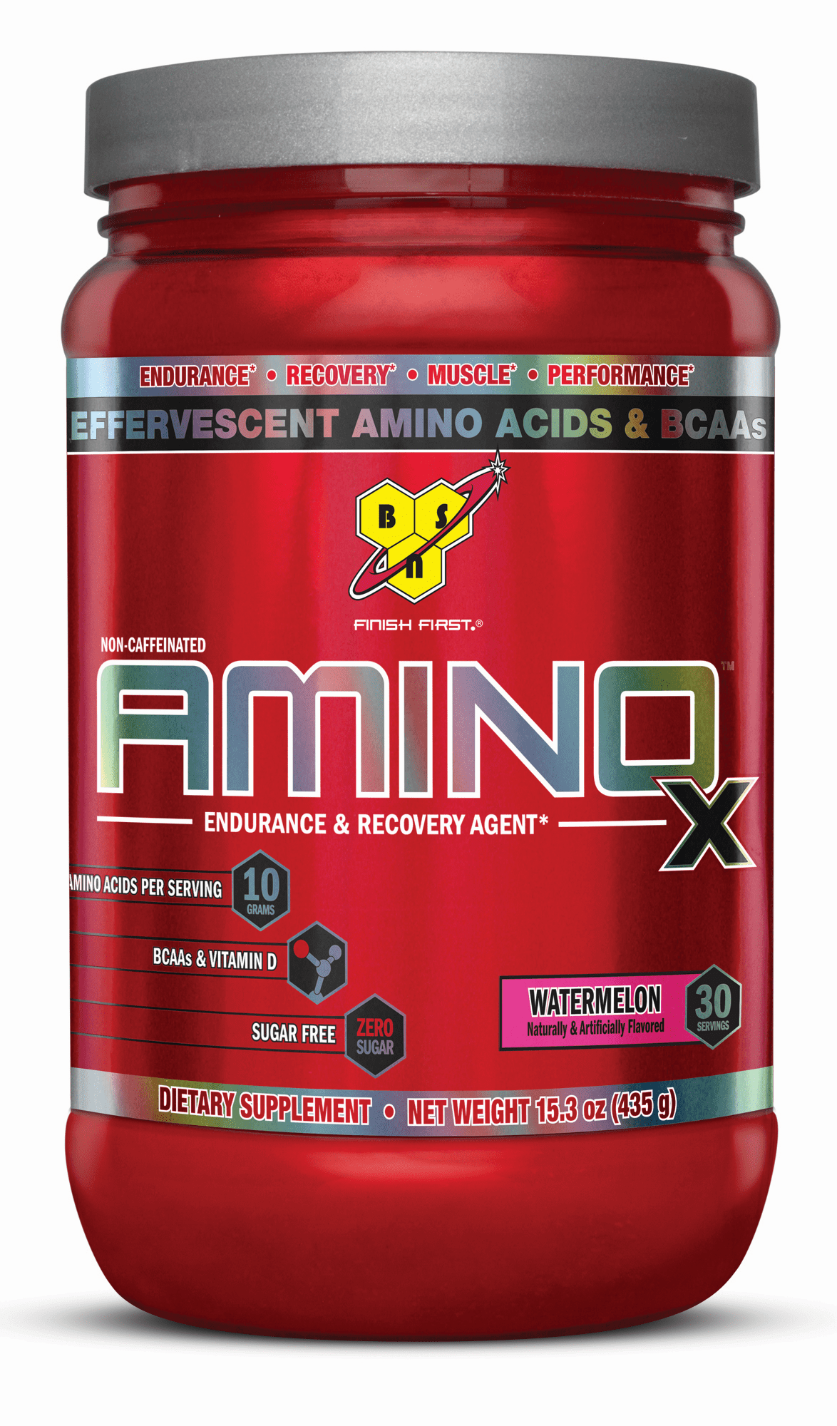 BSN Amino X Edge Amino Acids + BCAA Powder, Watermelon, 30 Servings