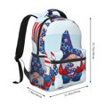 thumbnail image 2 of Easygdp Cute Gnomes in USA1 Mochila Ergonómica Versátil para Laptop - Múltiples Bolsillos, Correas Ajustables, Unisex para Escuela, Viajes y Actividades al Aire Libre-One Size, 2 of 5