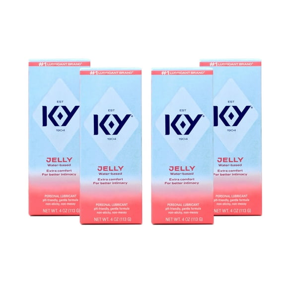 KY Jelly Personal Lubricant, 4 oz (4 pack) (Bundle)