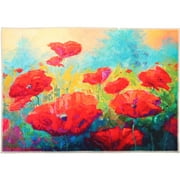 Painted Poppy Field Olivia's Home Accent Washable Rug 22" x 32" PR2-MR5000