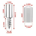thumbnail image 1 of Bgsha 20pcs Self-tapping Screws Cabinet Bracket Laminate Support Glass Studs Pegs, 1 of 10