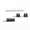 thumbnail image 2 of Fofosbeauty 24 pcs Fake Nails, Press On Nails Designs 2023, Short Coffin B&W Sliver Light, 2 of 9