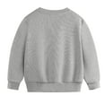 thumbnail image 5 of Feancey Kids Crewneck Sweatshirt Cotton Casual Long Sleeve Shirts for Toddler Boy Girls Fleece Lined Warm Pullover Tops Solid Color Tshirt Gray 11-12 Years, 5 of 7