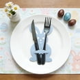 thumbnail image 1 of KTTECTOA 4PCS Easter Rabbits Silverware Pocket Cutlery Pouch Festal Table Decor Cutlery Storage Bag Table Setting Supplies Clearance Home Goods Canada Days Home Decor Home Needs, 1 of 6