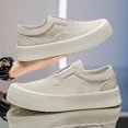 thumbnail image 4 of Men's Slip-On Platform Sneakers, Breathable Casual Lazy Shoes, Lightweight Non-Slip Thick Sole Walking Shoes for Daily Wear, Streetwear, 4 of 11