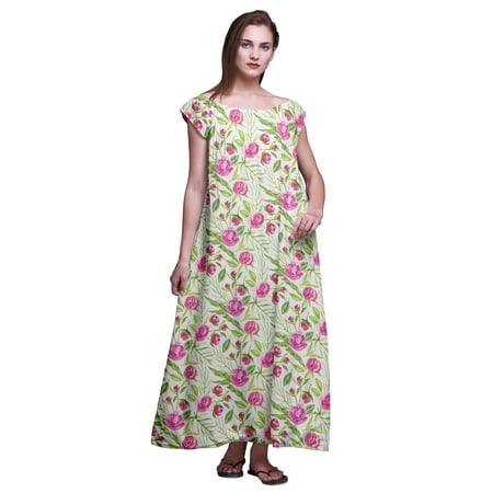 

Bimba Printed Womens Nightgown LadiesÂ NightwearÂ Nursing Dress Rayon Sleepwear