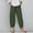 Army Green, variant on UTTOASFAY Woman Pants Women Casual High Waist Pants Solid Summer Cotton Loose Long Straight Pants Khaki XXXXL