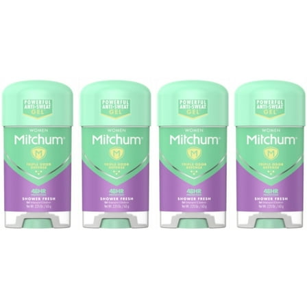 4 Pack - Mitchum Anti-Perspirant & Deodorant for Women Power Gel, Shower Fresh - 2.25 oz