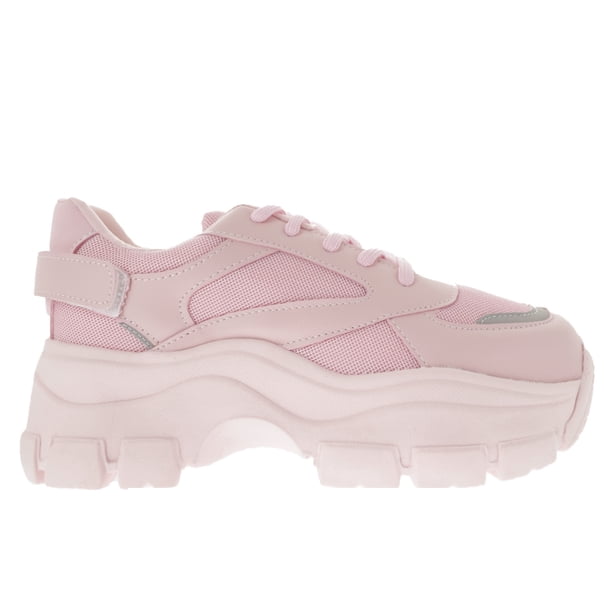 Tenis Rosalía color rosa con suela alta 27.0 Dorothy Gaynor Tenis Rosalía color rosa con suela alta 27.0