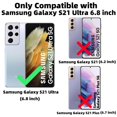thumbnail image 2 of Zonrw Para Samsung Galaxy S21 Ultra Funda Magnética Para Mujer Niña Suave Lindo Lujo Amor Corazón Chapado Bling Degradado Brillo Claro Funda Para Teléfono Compatible Con Magsafe Contraportada A Prueba, 2 of 5