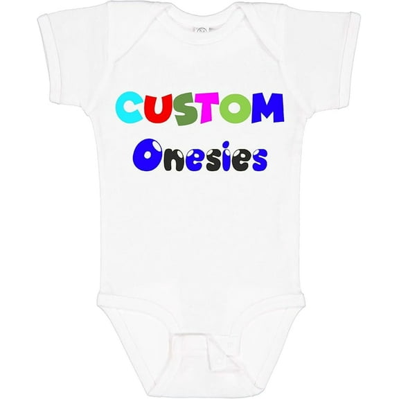 Party Shop Baby Boy or Girl Personalized Custom Text Bodysuit, White, 0-3 Months