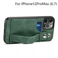 thumbnail image 3 of 3-in-1 Wrist Band Card Holder Bracket Mobile Phone Case Soft Handmade PU Leather Phone Protective Cover New, 3 of 5