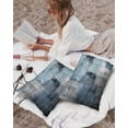 thumbnail image 3 of Watercolor Outdoor Pillow Covers Set of 2,Geometric Oil Painting Squares Decorative Waterproof Throw Pillow Case,Blue Grey Gradient Cushion Pillowcases for Couch Garden Patio,20x12In, 3 of 6