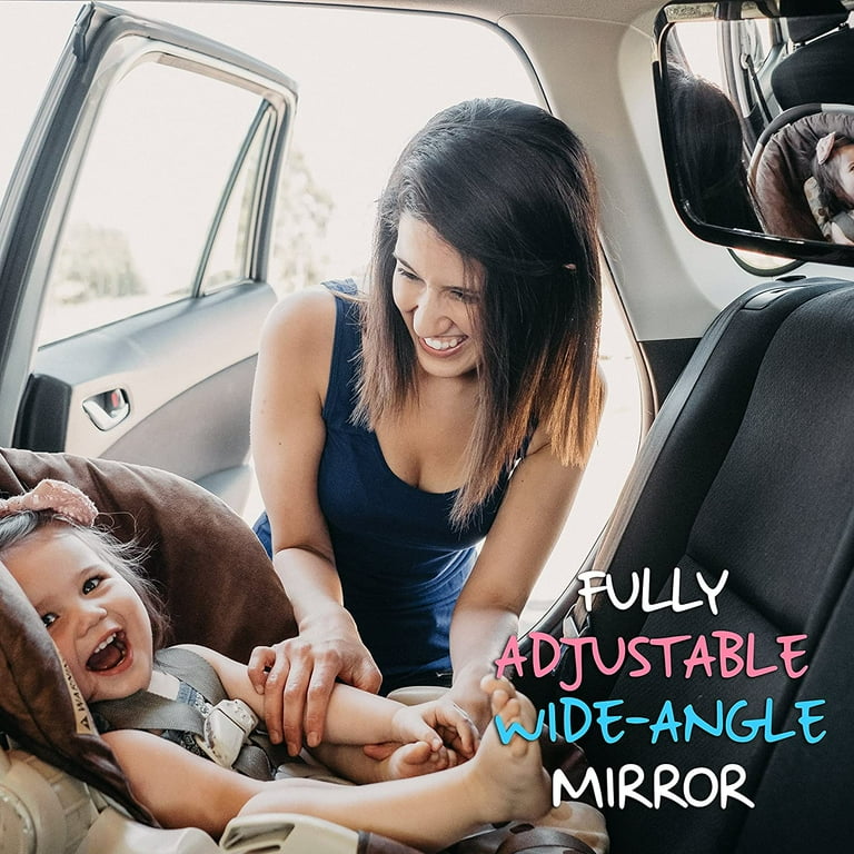 Baby Mirror for Car Safely Monitor Infant Child in Rear Facing Car Seat Wide View Shatterproof Adjustable Acrylic 360 for Backseat Best Newborn Car Seat Accessories by Snookums 1 Pack Walmart